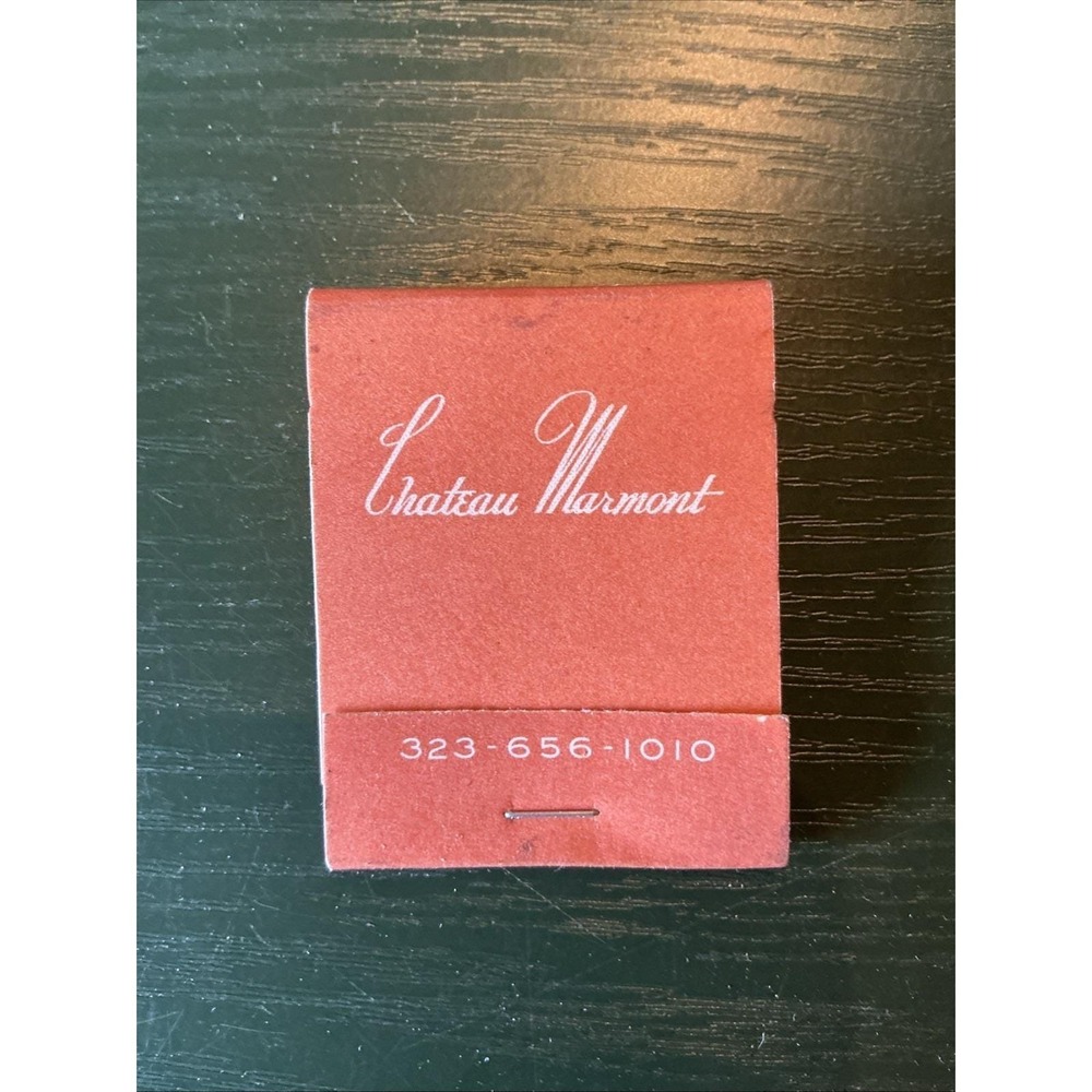 Vintage Chateau Marmont Hotel Un-Struck Book Of Matches Hollywood Los Angeles